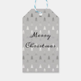 elegantes, modernes Weihnachtsbaummuster Geschenkanhänger