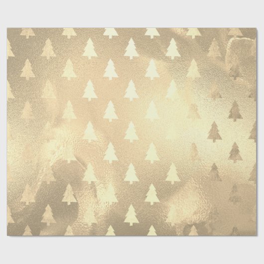 Elegantes, modernes Weihnachtsbaummuster Geschenkpapier (Flach)