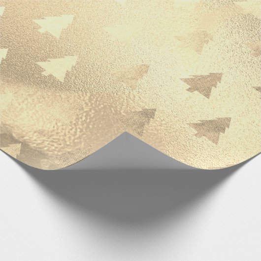 Elegantes, modernes Weihnachtsbaummuster Geschenkpapier (Ecke)