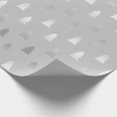 elegantes, modernes Weihnachtsbaummuster Geschenkpapier (Ecke)