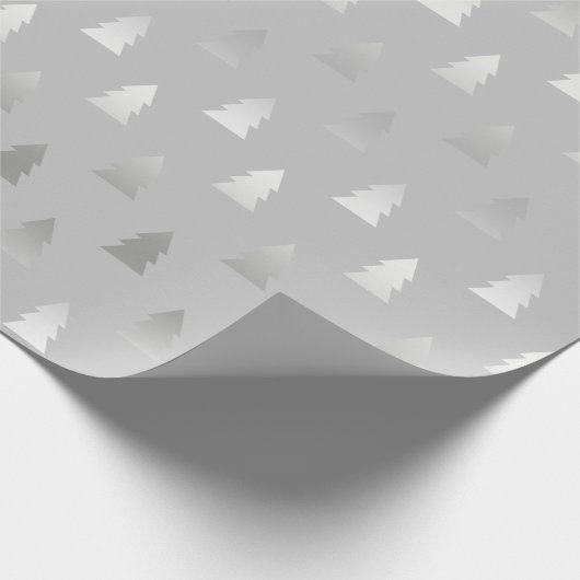 elegantes, modernes Weihnachtsbaummuster Geschenkpapier (Ecke)