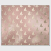 Elegantes, modernes Weihnachtsbaummuster Geschenkpapier (Flach)