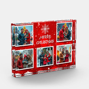 Elegantes modernes Weihnachtsfamilienfoto-Design Fotoblock
