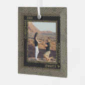 Elegantes modernes WeihnachtskuppelFoto Ornament Aus Glas (Vorderseite links)