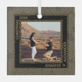 Elegantes modernes WeihnachtskuppelFoto Ornament Aus Glas