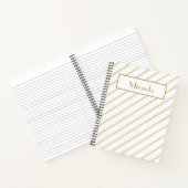 Elegantes, modernes Weiß mit vergoldeten Linien Notizblock (Innenseite)