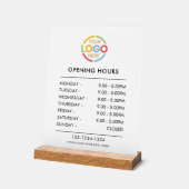 Elegantes modernes Weiß | Öffnungszeiten von Firme Acrylschild (Winkel)