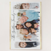 Elegantes, modernes Weiß und Gold ergänzen Ihr Fot Puzzle (Vertikal)