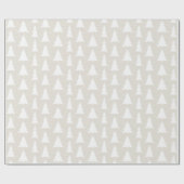 Elegantes, modernes weißes Baumuster Beige Geometr Geschenkpapier (Flach)