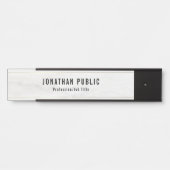 Elegantes, modernes, weißes Marmor und Goldvorlage Türschild (Vorderseite )