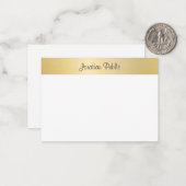 Elegantes, modernes, weißes Template handschriftli Mitteilungskarte (Vorderseite/Rückseite Beispiel)