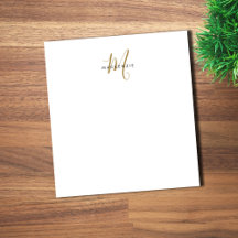 Elegantes, modernes White-Script-Monogramm
