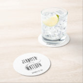 Elegantes, modernes Whitehoding-Rezept Runder Pappuntersetzer (Vor Ort)