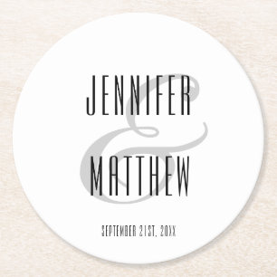 Elegantes, modernes Whitehoding-Rezept Runder Pappuntersetzer