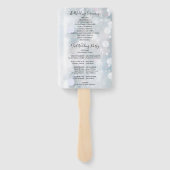 Elegantes, modernes Winter-Hochzeitsprogramm für S Fächer (Rückseite)