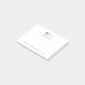 Elegantes modernes Zahnlogo anpassbar Post-it Klebezettel (angewinkelt)