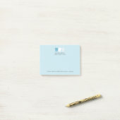 Elegantes modernes Zahnlogo anpassbar Post-it Klebezettel (Auf Schreibtisch)