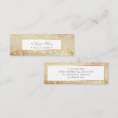 Elegantes modisches Luxe GoldminiVisitenkarte Mini Visitenkarte (Vorne/Hinten)