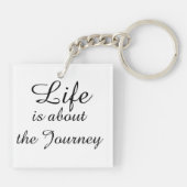 Elegantes Mohngemälde in Aquarellfarbe Schlüsselanhänger (Rückseite)