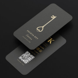 Elegantes Mongram für Moderne Immobilienagentur Re Visitenkarte