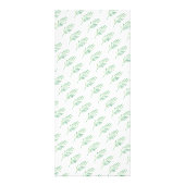 Elegantes Mongram Greenerity Wedding Menu 2 Werbekarte (Hinten)