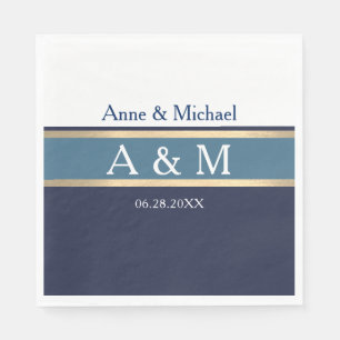 Elegantes Mongram-Hochzeitsereignis Serviette