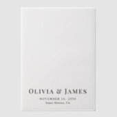 Elegantes Mongram-Hochzeitüberlagerungsgerät Pergament Einladungen (Vorderseite)