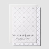 Elegantes Mongram-Hochzeitüberlagerungsgerät Pergament Einladungen (Versetzt (Einladung))