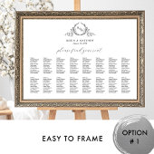 Elegantes Mongram Seating Chart-Zeichen Poster