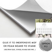 Elegantes Mongram Seating Chart-Zeichen Poster