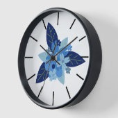 Elegantes monochromatisches blaues Design Uhr (Winkel)