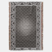 Elegantes Monochrome Damask-Knöchelblanket Decke (Vorderseite Vertikal)