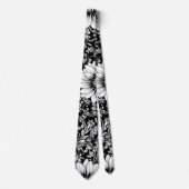 Elegantes monochromes Blumenluxus-Muster (4) Krawatte (Vorderseite)