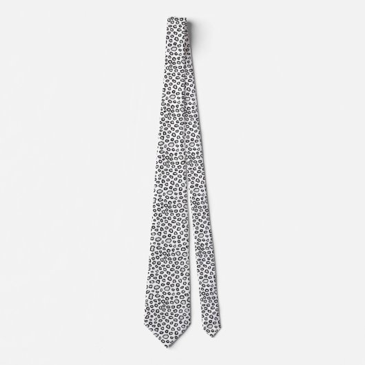 Elegantes monochromes Katzendesign Krawatte (Vorderseite)