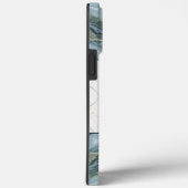 Elegantes monochromes Marmormuster modernes ästhet Case-Mate iPhone Hülle (Rückseite / Rechts)