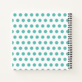 Elegantes Monogram Abtract Aquamarin Journal Notizblock (Rückseite)