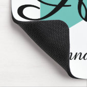 Elegantes Monogram Abtract Aquamarines Design Mousepad (Ecke)