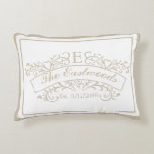 Elegantes Monogram Accent Pillow Dekokissen (Vorderseite)