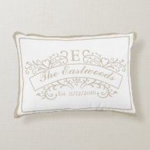 Elegantes Monogram Accent Pillow