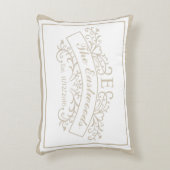 Elegantes Monogram Accent Pillow Dekokissen (Vorderseite(Vertikal))