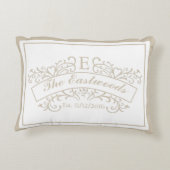 Elegantes Monogram Accent Pillow Dekokissen (Rückseite)