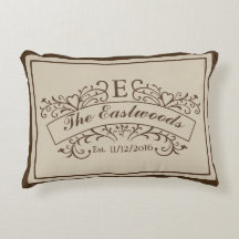 Elegantes Monogram Accent Pillow