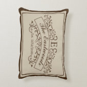 Elegantes Monogram Accent Pillow Zierkissen (Rückseite(Vertikal))