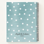 Elegantes Monogram Aquamarin Glam Notebook Notizblock (Rückseite)