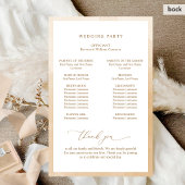 Elegantes Monogram Beige Cream Wedding Program