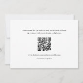 Elegantes Monogram Black and White Wedding Foto Save The Date (Rückseite)