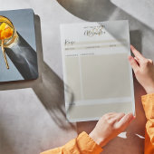 Elegantes Monogram Black Gold Modernes Rezept Notizblock