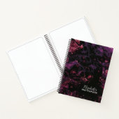 Elegantes Monogram Black Lila Marble Sketchbook Notizblock (Innenseite)
