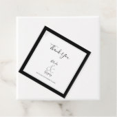 Elegantes Monogram Black & White Wedding Geschenk Geschenkanhänger (Beispiel)