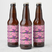 Elegantes Monogram Bloom: Schönes persönliches Mot Bierflaschenetikett